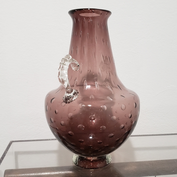 Lavender Controlled Bubble Glass Vase - Picture 4 of 4